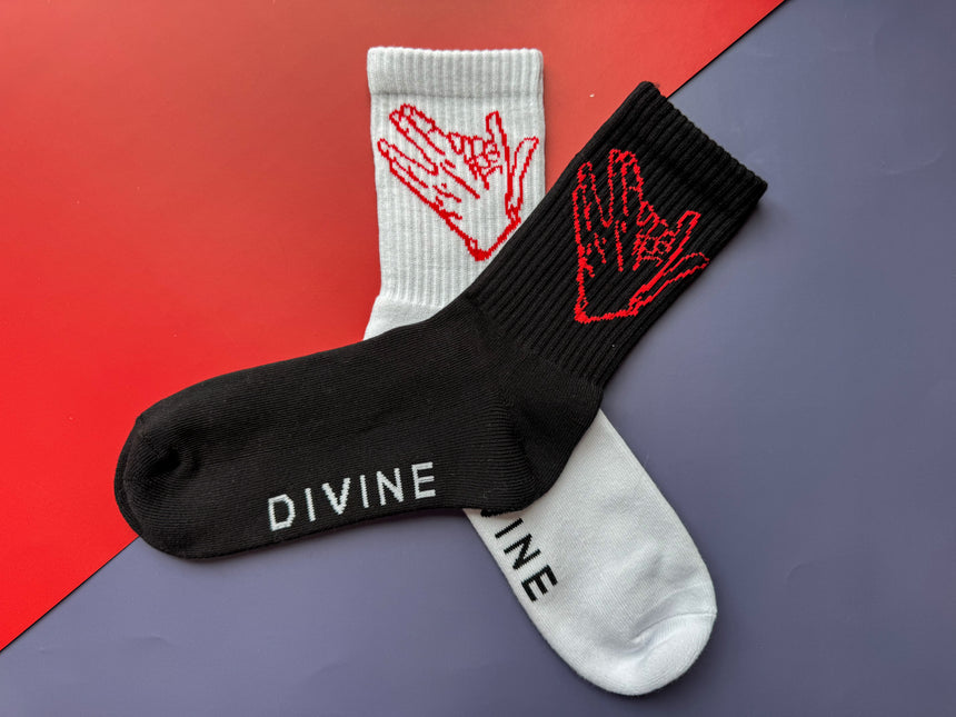 Mismatched Divine Dogs Socks