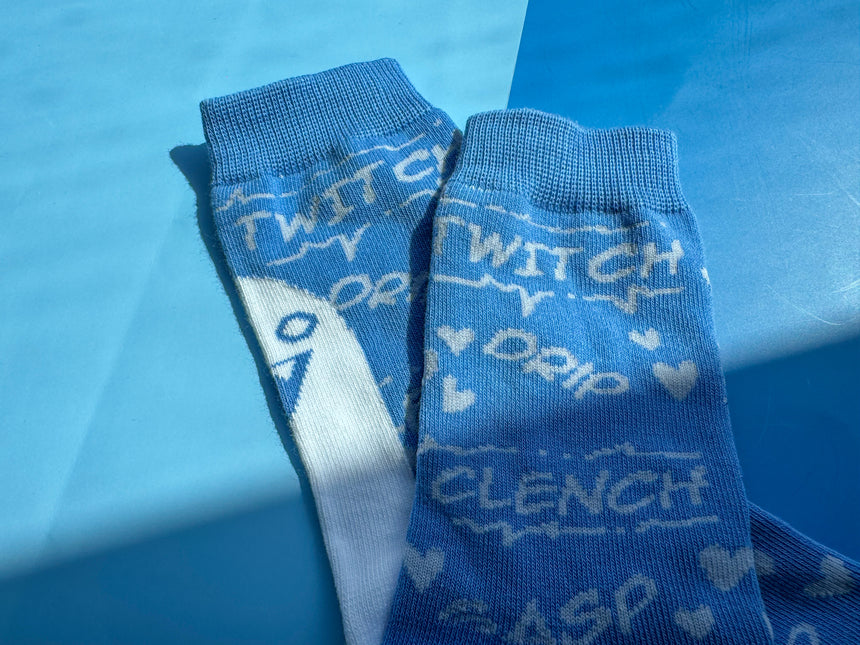 Blue Lightsaber Socks