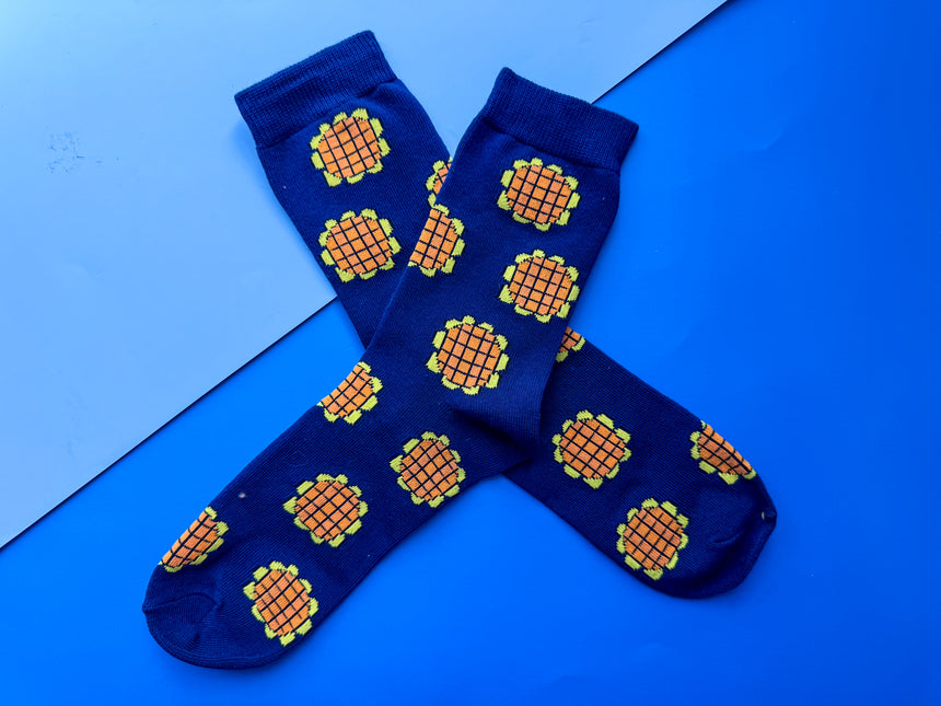 Straw Hats flower Socks