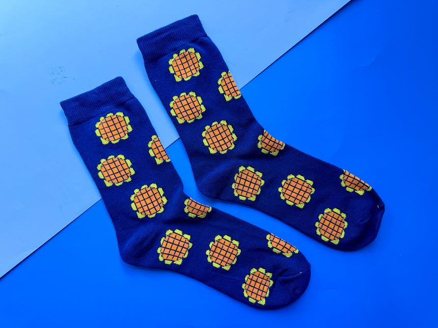Straw Hats flower Socks