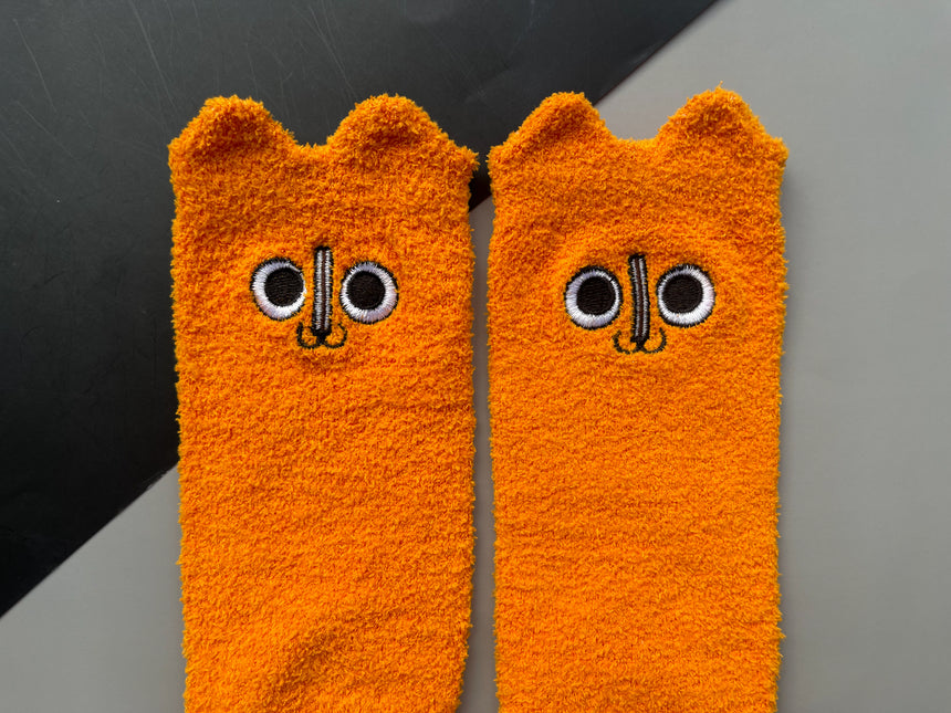 Happy Chainsaw Devil Fuzzy Socks