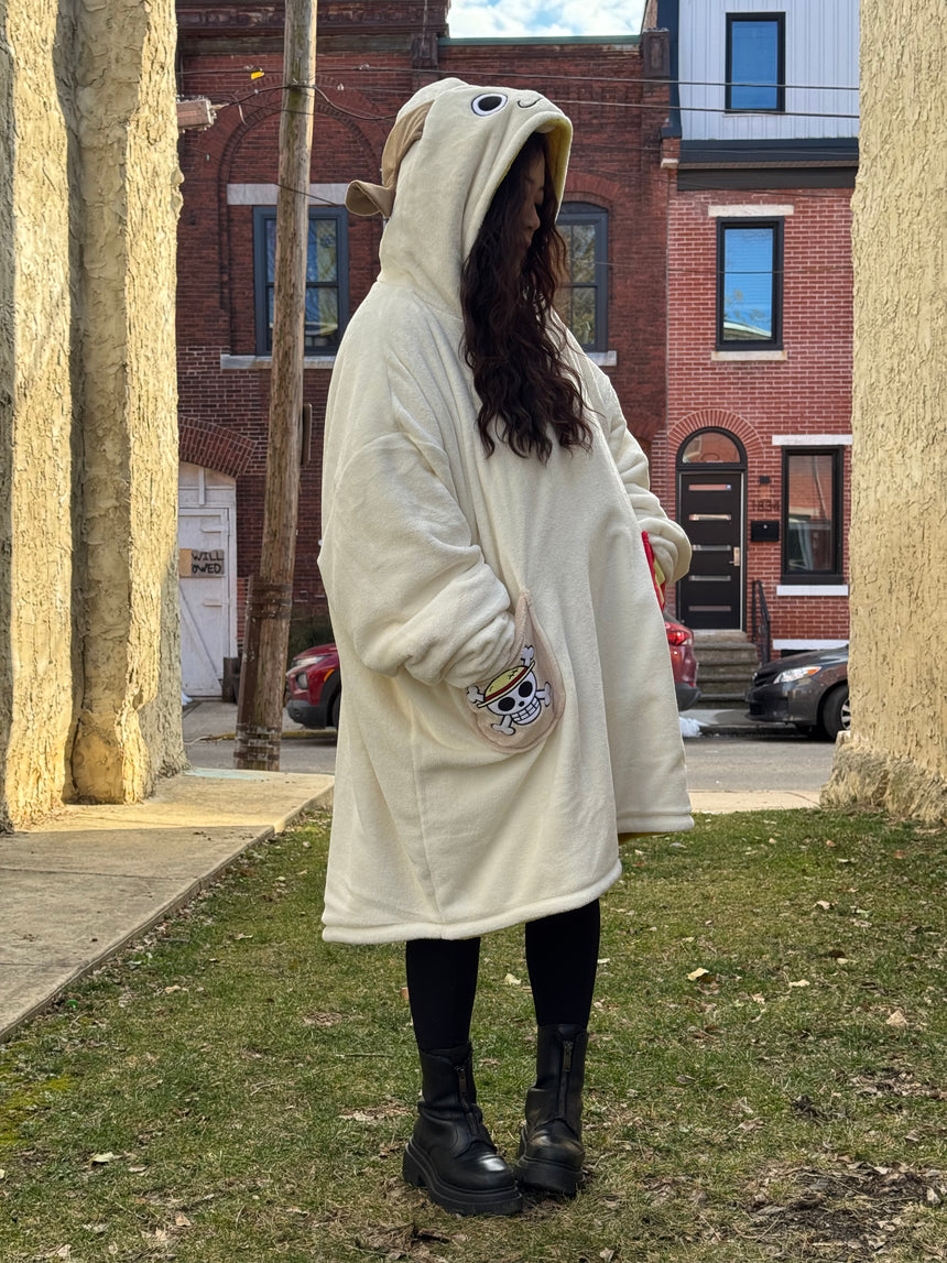 Pirate Ship Reversible Blanket Hoodie