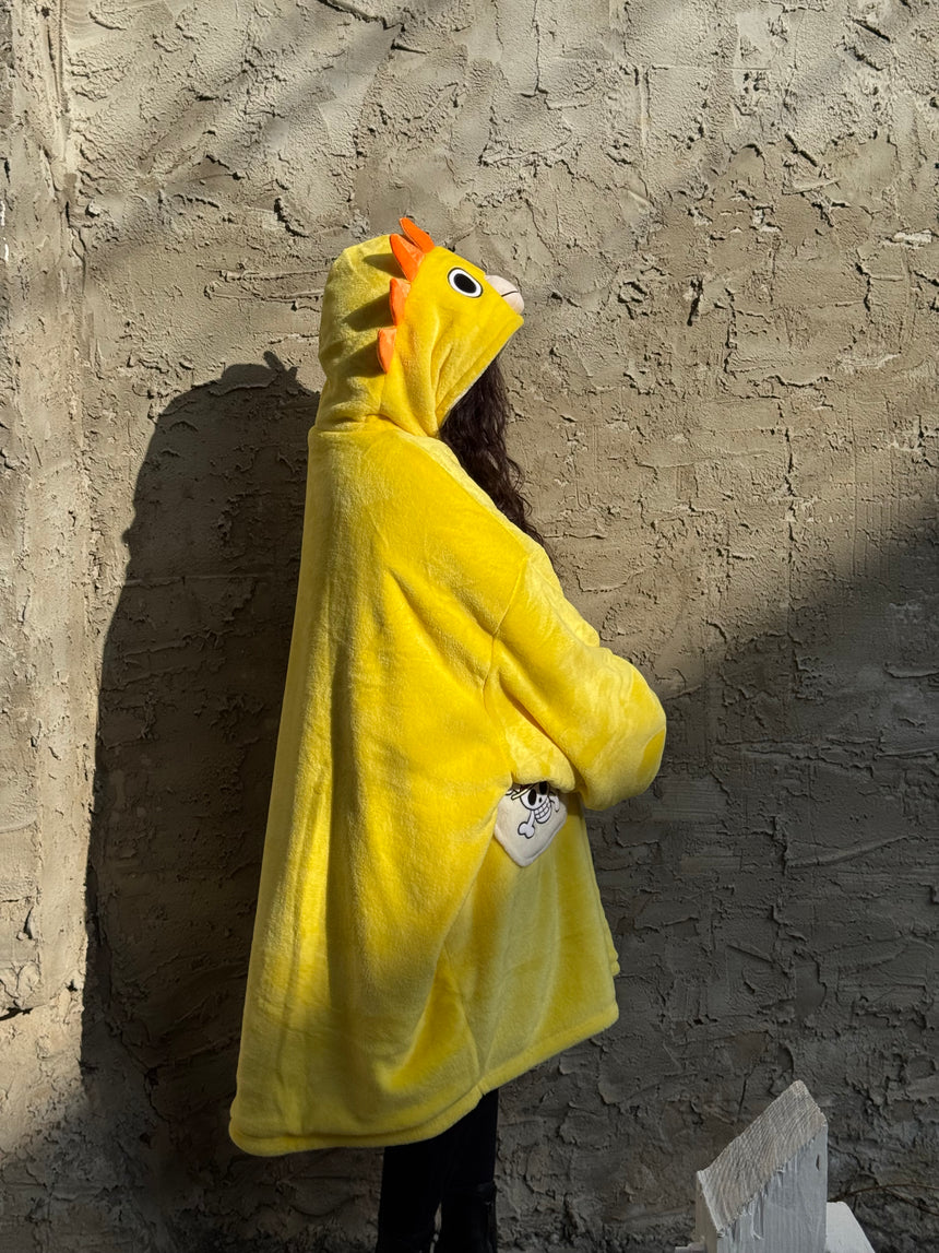 Pirate Ship Reversible Blanket Hoodie