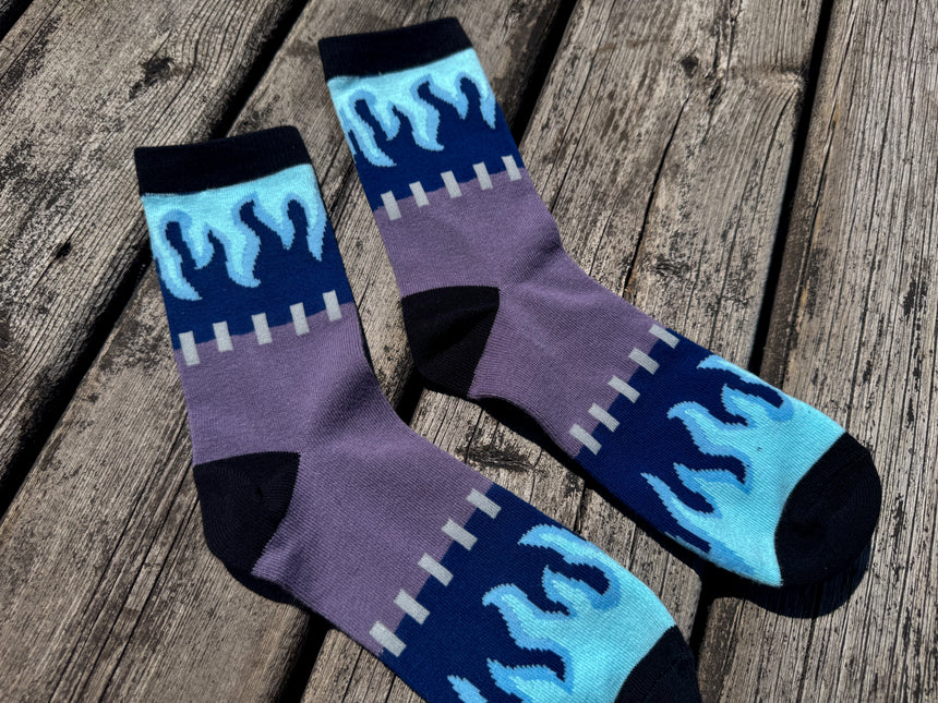 Blue Flame Socks