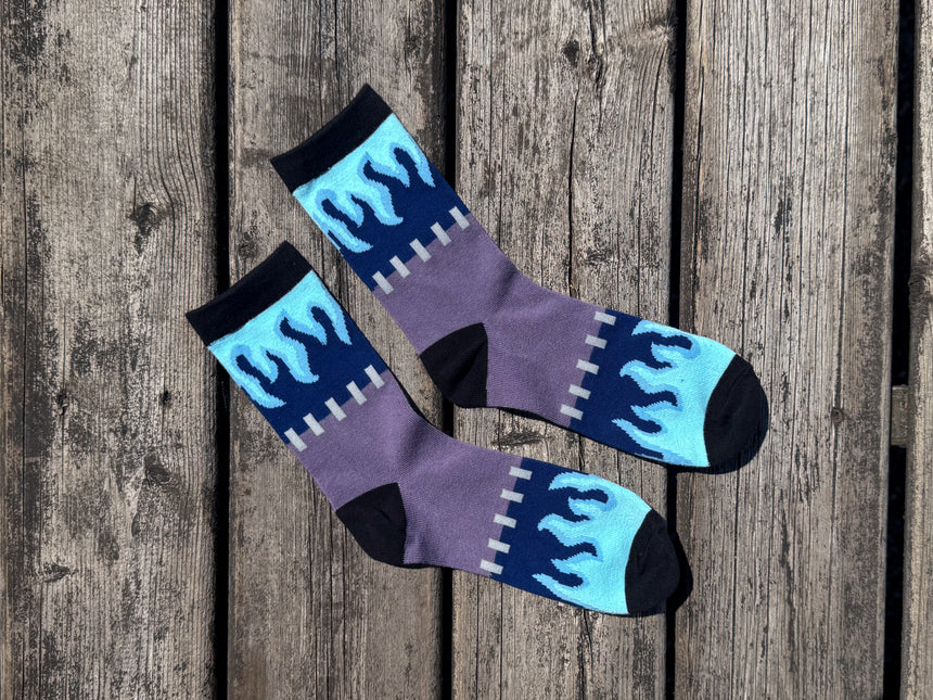 Blue Flame Socks