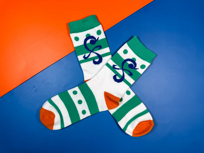 Orange Pirate Socks