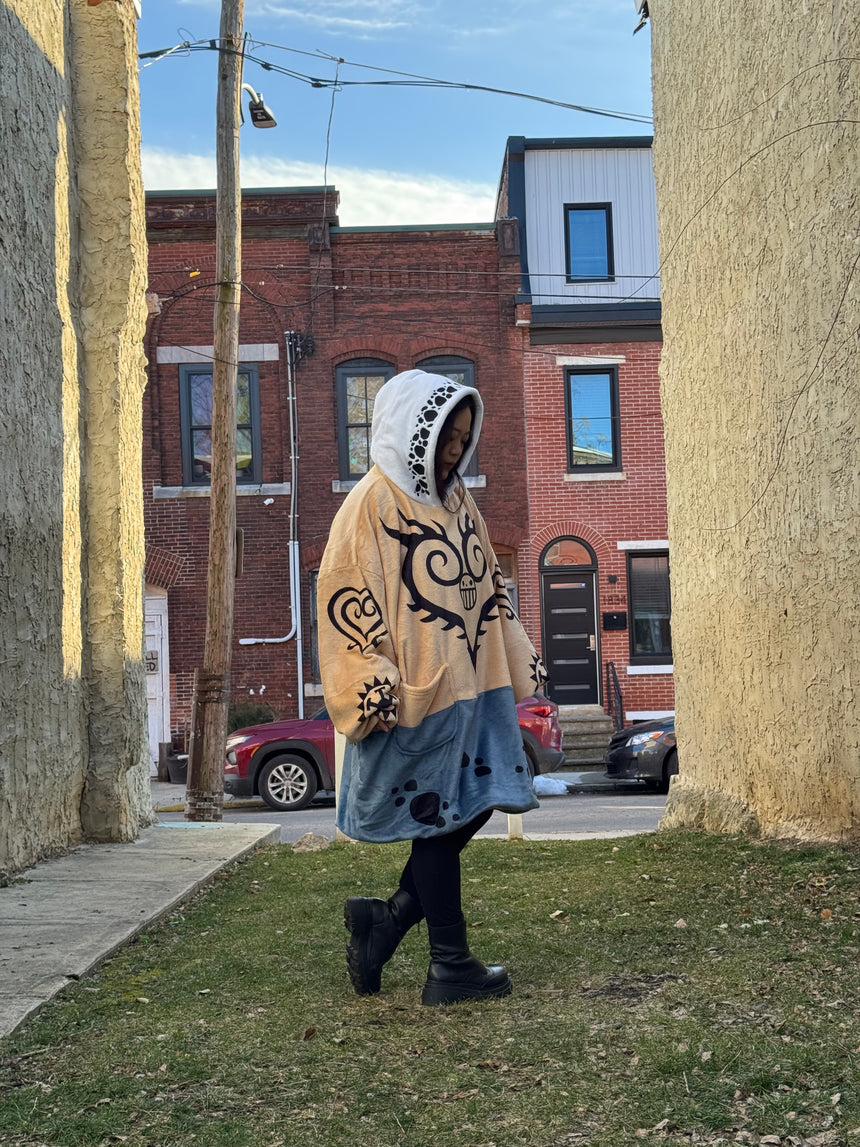 Heart Pirate Reversible Blanket Hoodie