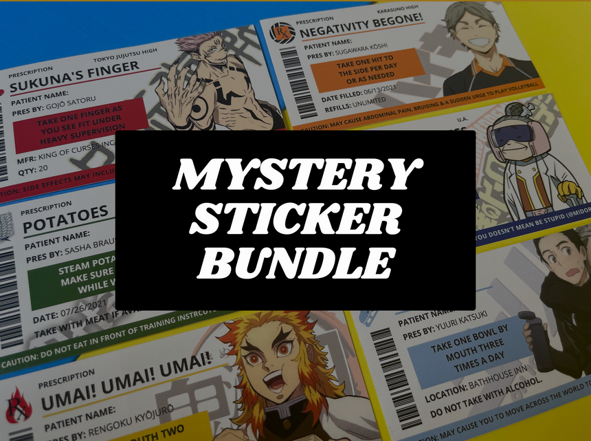 Mystery Prescription Bottle Sticker Bundle