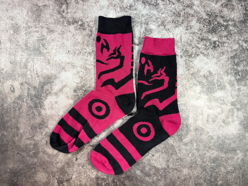 Curse Tattoo Mismatched Socks