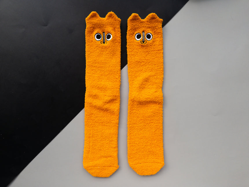 Happy Chainsaw Devil Fuzzy Socks
